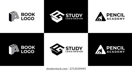 letra del logotipo de la academia Un Vector moderno, diseño del logotipo de la educación