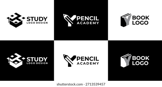academy logo letter Y vector modern, education logo design