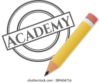 Academy with pencil strokes
