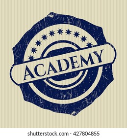 Academy rubber stamp with grunge texture