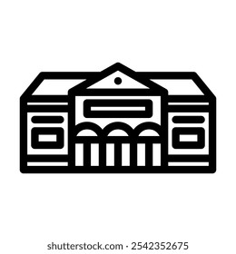 academy school building line icon vector. academy school building sign. isolated contour symbol black illustration