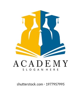 academy school logo design vector