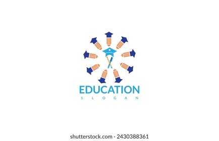 Academy school university logo design.