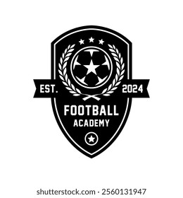 Academy soccer sport club logo design vector. Logo design template for soccer team or soccer academy.