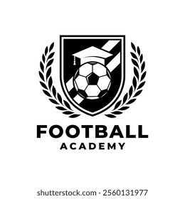 Academy soccer sport club logo design vector. Logo design template for soccer team or soccer academy.