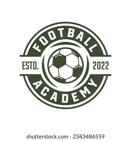 Academy Soccer Sport Club Logo Design Vector Template