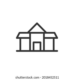 Academy thin line icon. Symbol in trendy outline style. Premium design for web and apps. Perfect for UI. 