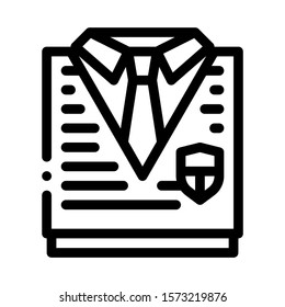 Academy Uniform Concept Icon Vector. Outline Academy Uniform Concept Sign. Isolated Contour Symbol Illustration