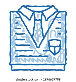 Academy Uniform Concept sketch icon vector. Hand drawn blue doodle line art Academy Uniform Concept sign. isolated symbol illustration