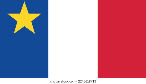 Acadia flag graphic element Illustration template design
