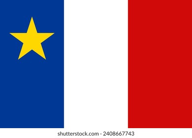 Acadia flag graphic element Illustration template design