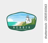 Acadia National Park Emblem patch logo illustration
