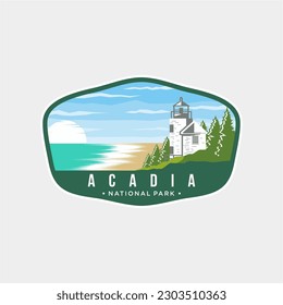 Acadia National Park Emblem patch logo illustration