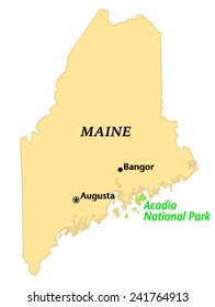 Acadia National Park Locate Map