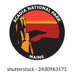 Acadia National Park Maine Vector Logo