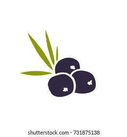 acai berries doodle icon