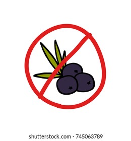 acai berries doodle icon