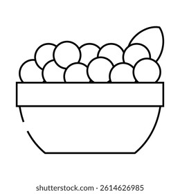 acai berries line icon vector. acai berries sign. isolated contour symbol black illustration