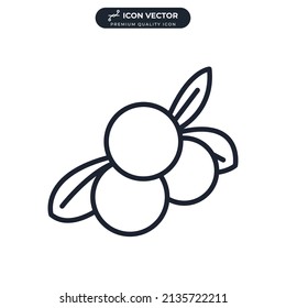 acai berry icon symbol template for graphic and web design collection logo vector illustration