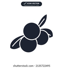 acai berry icon symbol template for graphic and web design collection logo vector illustration