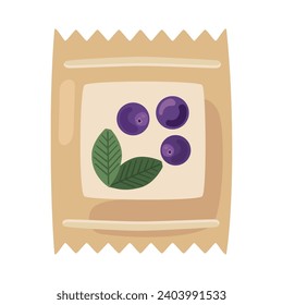 acai berry seeds pack vector isolated