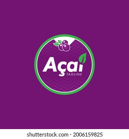 Simple plantilla de logo con una fruta brasileña.