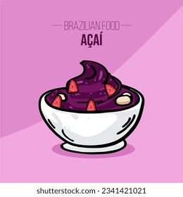 Acai bowl with fruits - Brazilian food