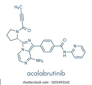 Acalabrutinib Cancer Drug Molecule Skeletal Formula Stock Vector ...