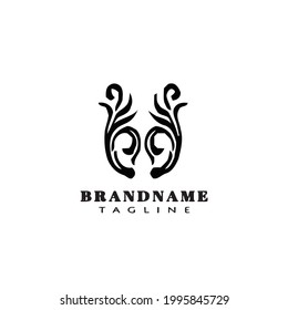 acanthus leaf logo icono plantilla de diseño simple vector ilustración