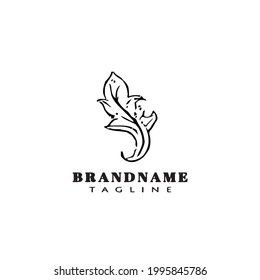 acanthus leaf logo icon design template nice vector illustration