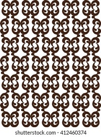 Acanthus leaves pattern ornament background. Abstract Floral ornament pattern background. Vintage pattern in brown color