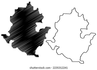 Acapulco municipality (Free and Sovereign State of Guerrero, Mexico, United Mexican States) map vector illustration, scribble sketch Acapulco de Juárez map