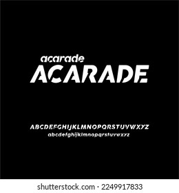 acarade fun alphabet print headline black and white