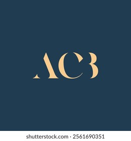 ACB abstract letter logo design. This logo is designed by three abstract letters.