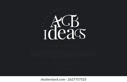 Acb abstract modern sans serif alphabet font