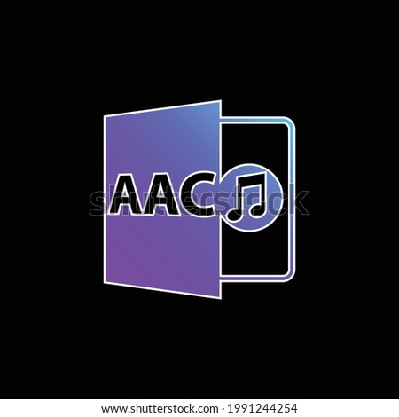 Acc File Format Symbol blue gradient vector icon