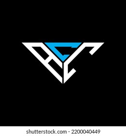 ACC letter logo creative design with vector graphic, ACC simple and modern logo in triangle shape.