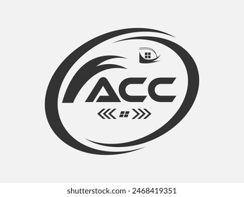 ACC-Buchstabe Logo Design. ACC Einfaches und modernes Monogramm-Logo. ACC Abstrakte Alphabet Vektorgrafik Design.