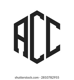 ACC Logo Design. Initial Letter ACC Monogram Logo using Hexagon shape