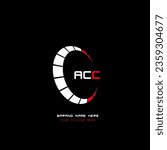 ACC logo. ACC latter logo with double line. ACC latter. ACC logo for technology, business and real estate brand