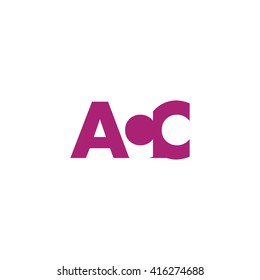 ACC Logo. Vector Graphic Branding Letter Element. White Background