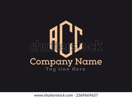 ACC triangle letter logo design with triangle shape. ACC triangle logo design monogram. ACC triangle vector logo template with Gold colour.