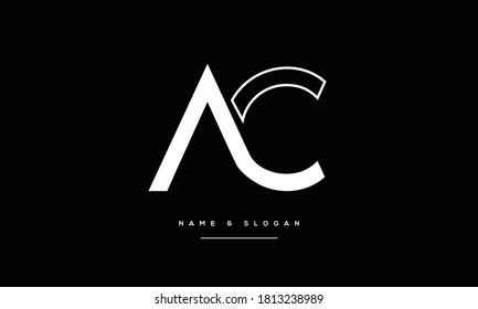 AC,CA ,A ,C  Abstract Letters Logo Monogram