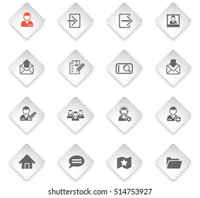 accaunt flat web icons for user interface design