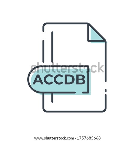ACCDB file format icon. Microsoft Access file format filled icon.