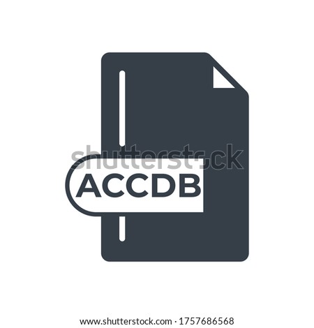 ACCDB file format icon. Microsoft Access file format filled icon.