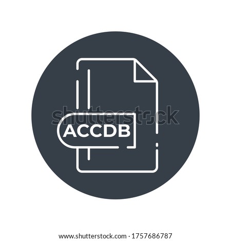 ACCDB file format icon. Microsoft Access file format filled icon.