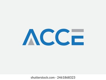 ACCE Letter Logo Design vector Template. Abstract Letter ACC Linked Logo