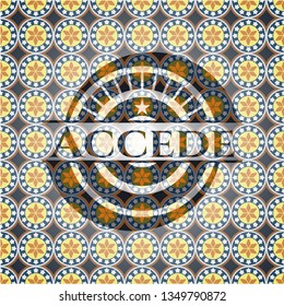 Accede arabic emblem. Arabesque decoration.