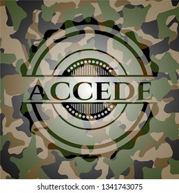 Accede camouflaged emblem